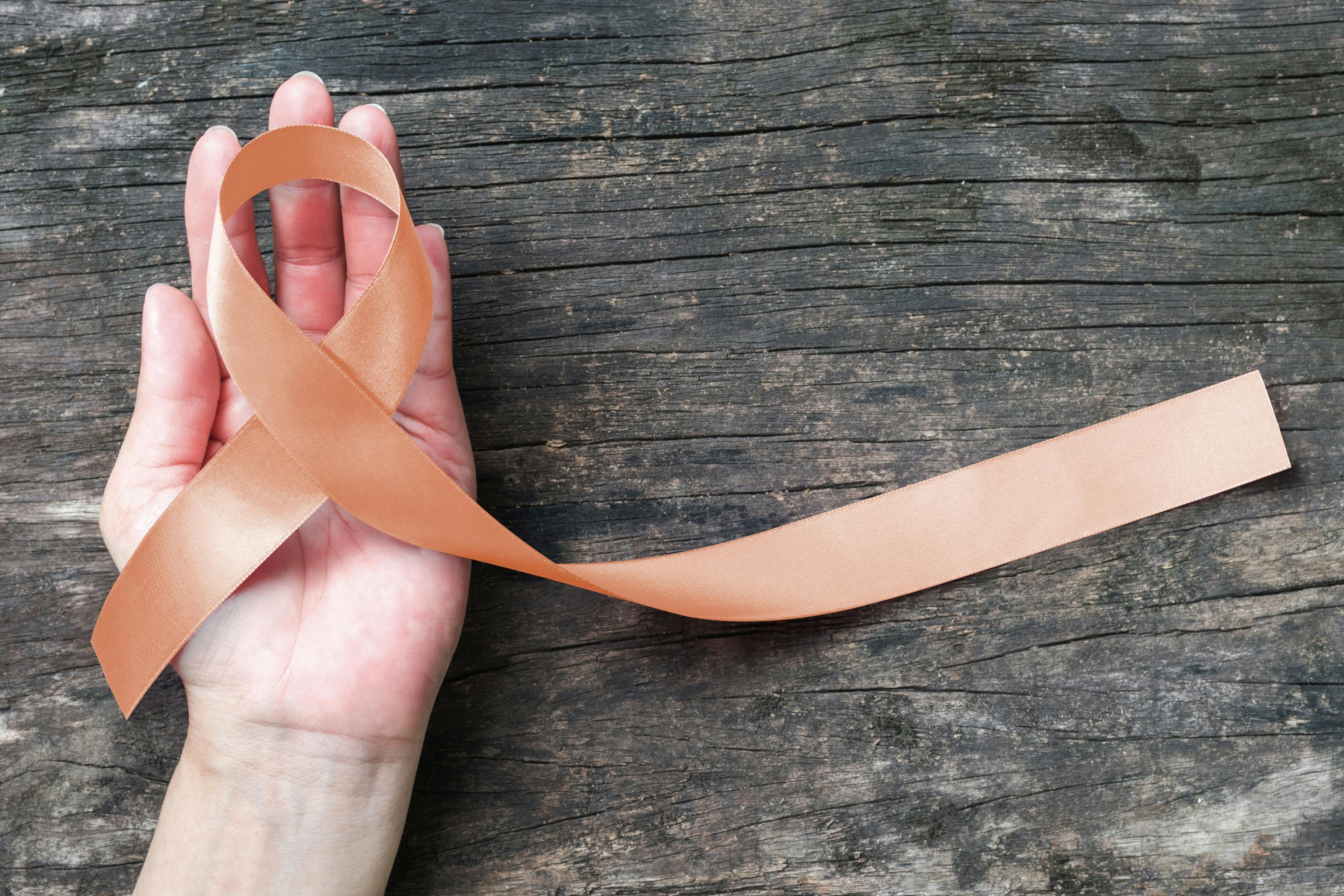 Peach ribbon for endometrial cancer awareness -- Image credit: Chinnapong | stock.adobe.com