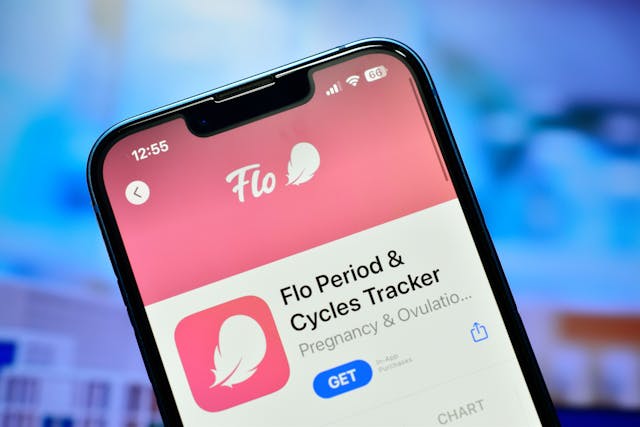 Flo, a smartphone application to track menstrual cycles -- Image credit: picsmart | stock.adobe.com