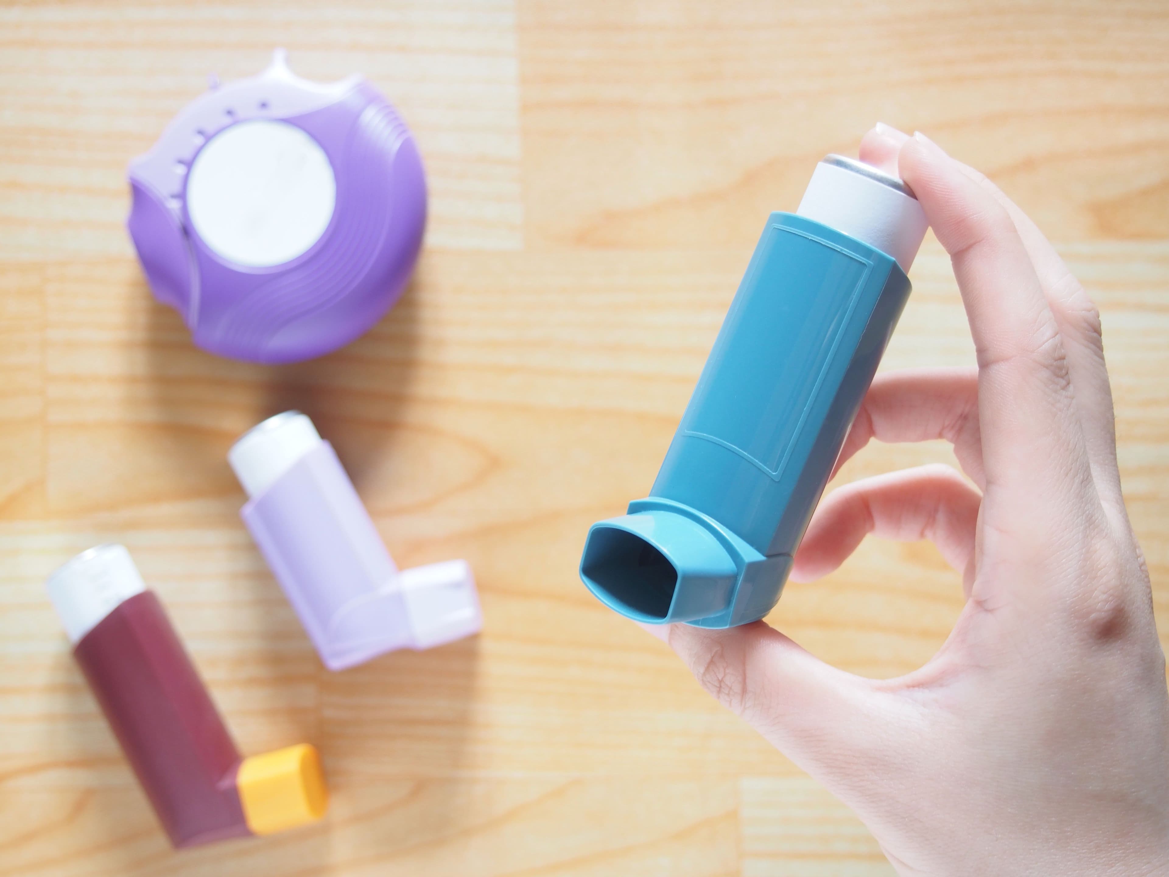 Various asthma inhalers -- Image credit: Orawan | stock.adobe.com