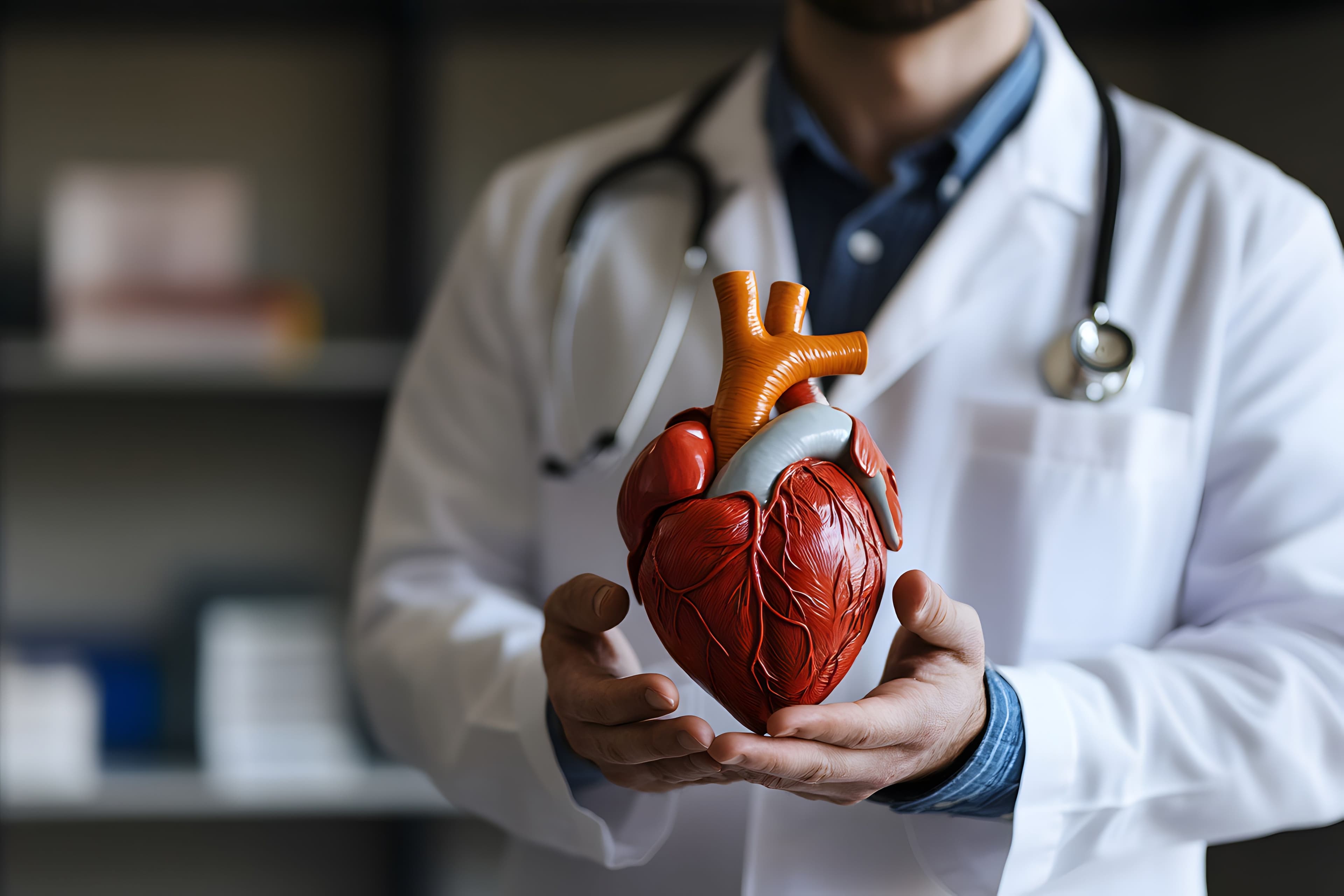 Doctor holding a heart, heart failure, cardiovascular