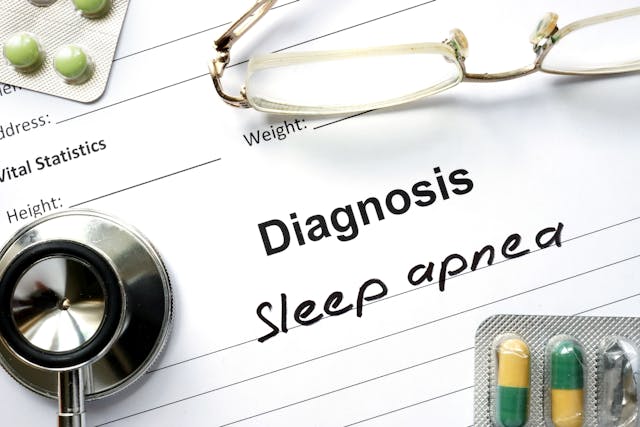 Diagnostic form with diagnosis obstructive sleep apnea | Image Credit: Vitalii Vodolazskyi - stock.adobe.com