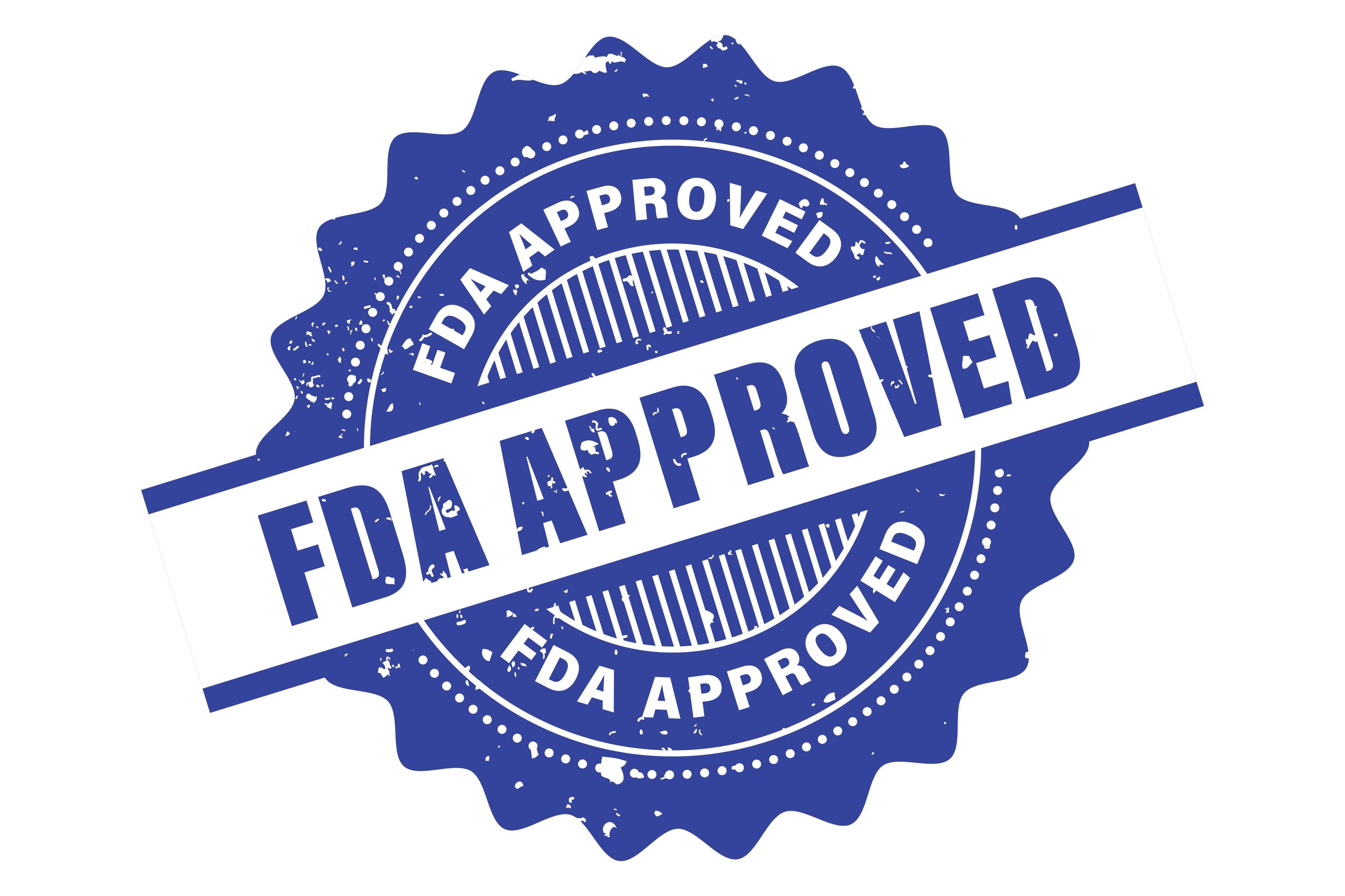 FDA approved sticker.