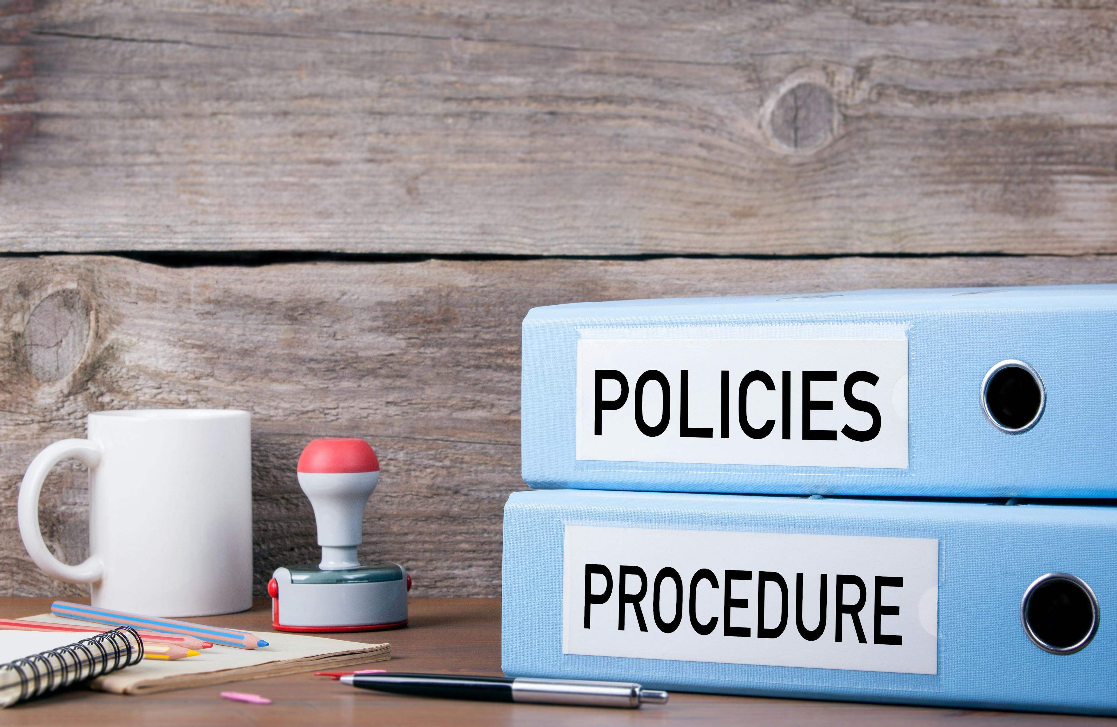 Policies and procedure binders -- Image credit: STOATPHOTO | stock.adobe.com