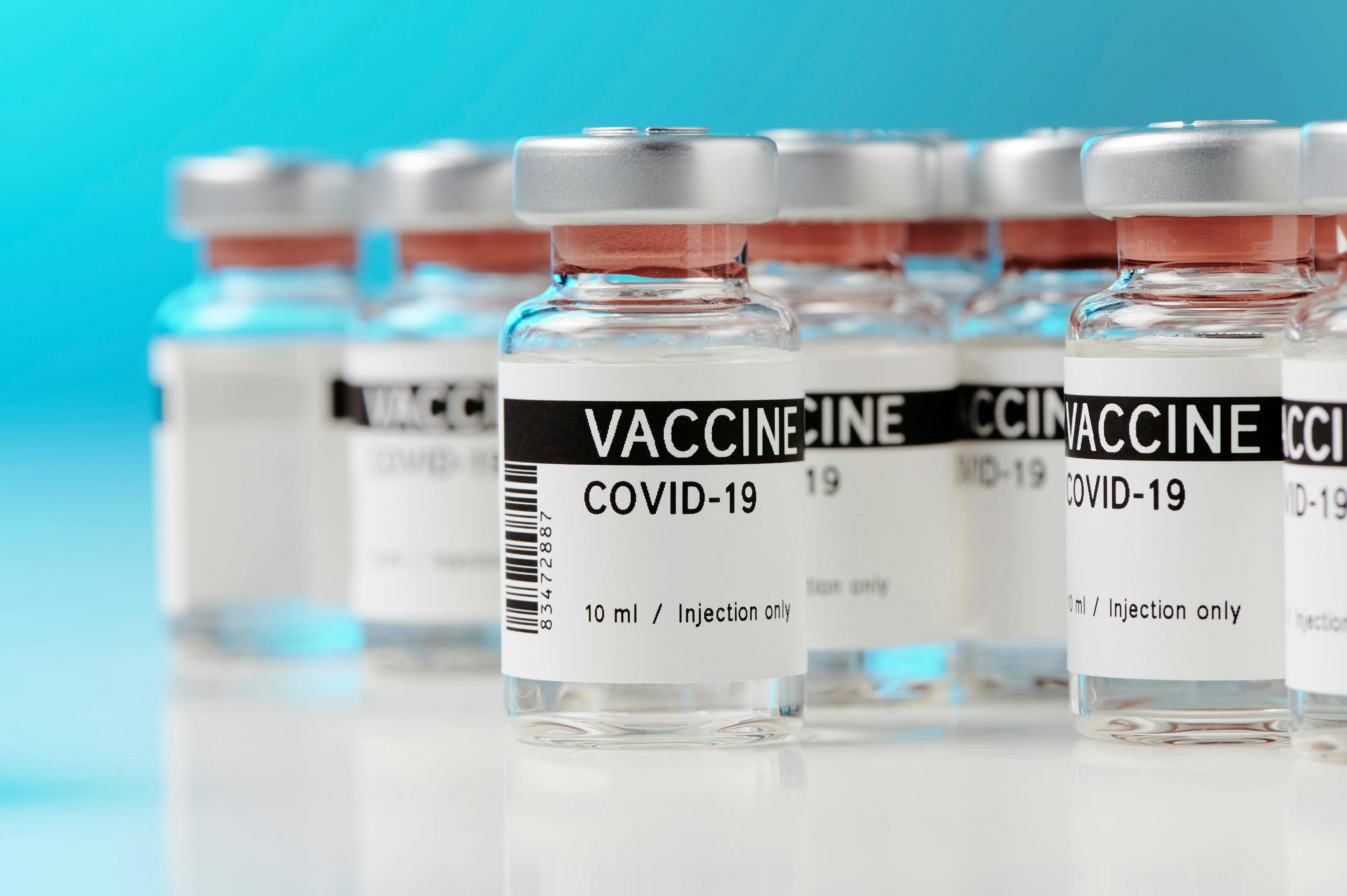 Vials of COVID-19 vaccine.