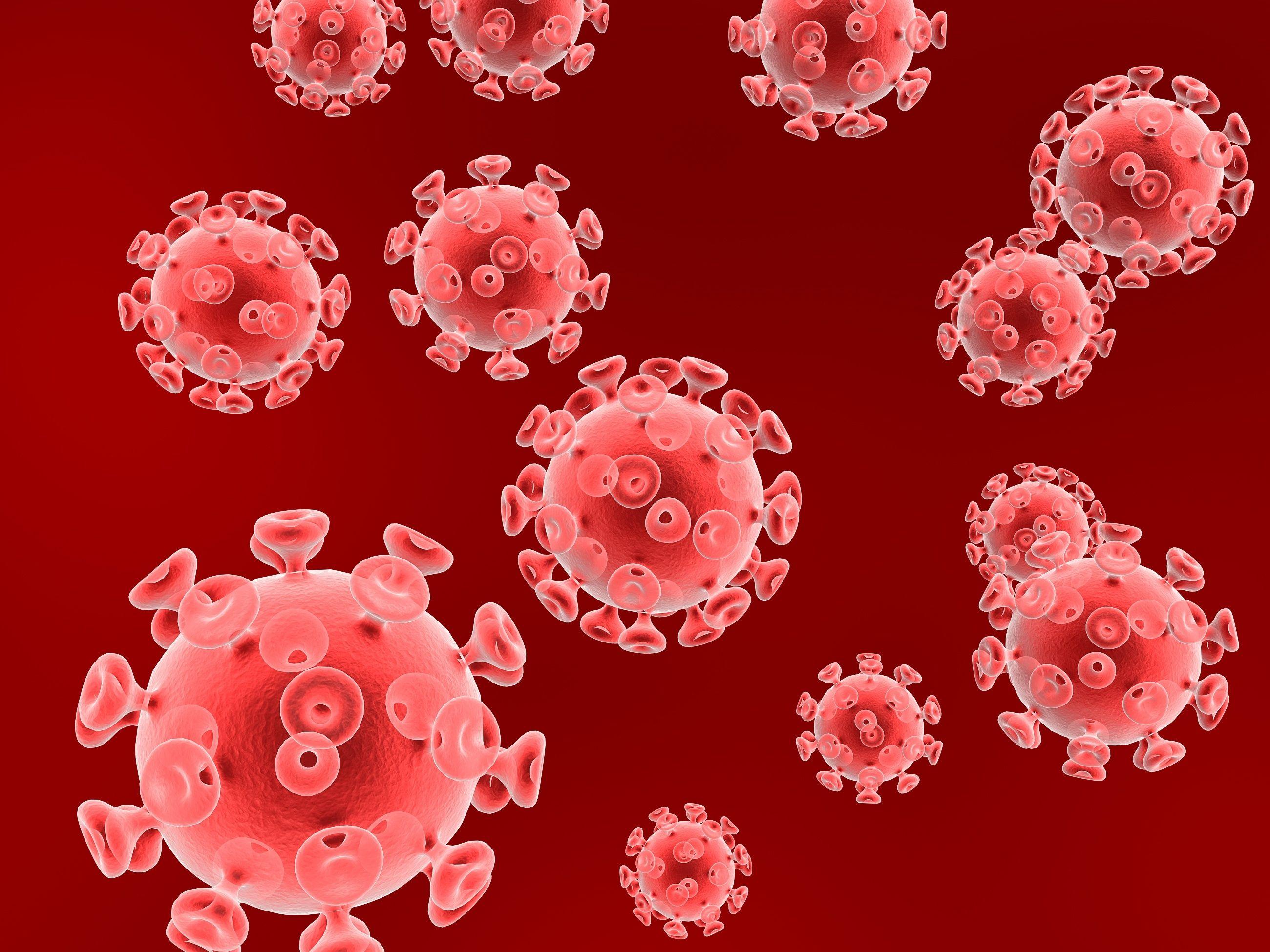 Visualization of HIV virus.