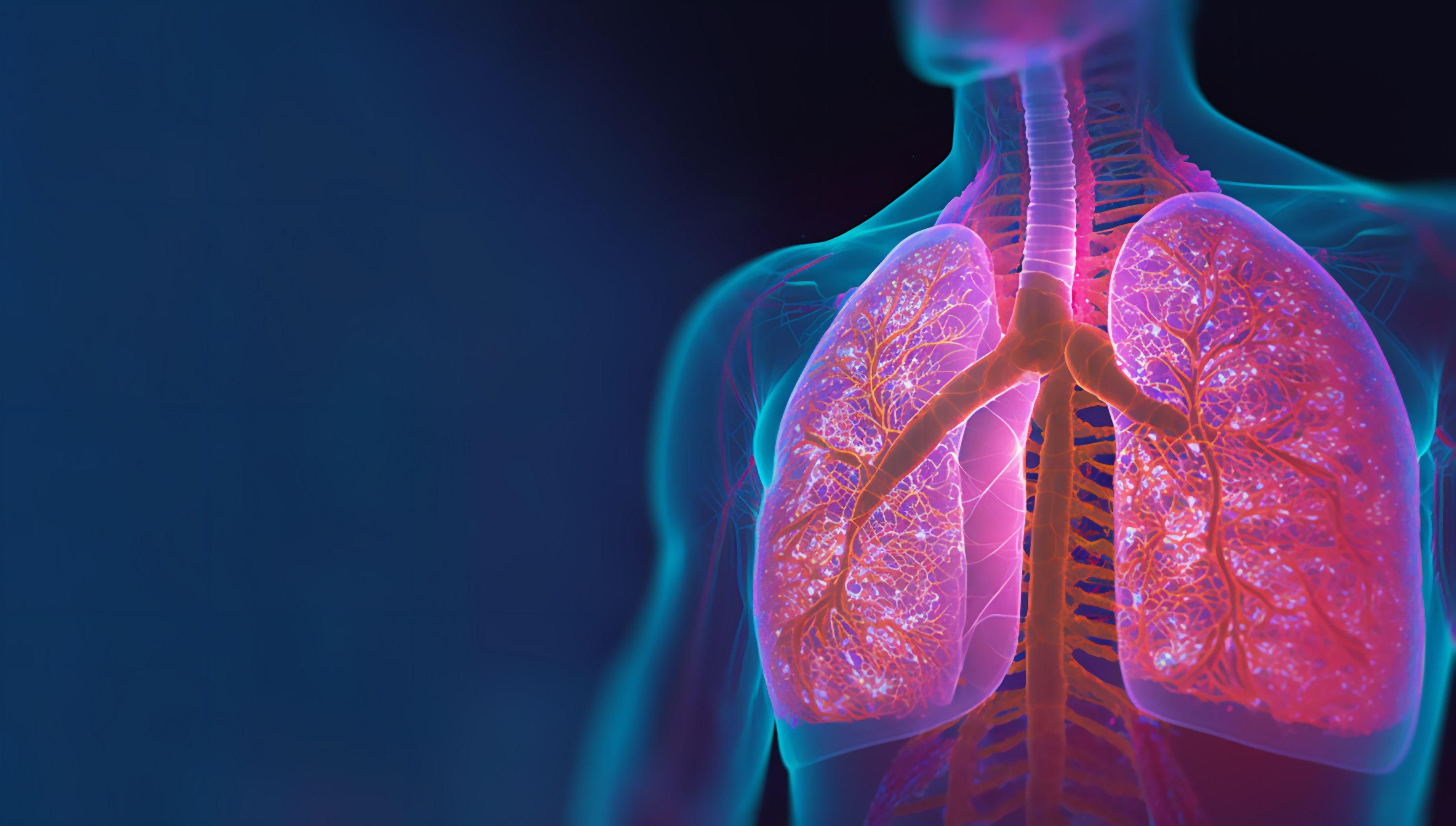 Holographic concept of lung cancer display, lung disease, treatment of lung cancer