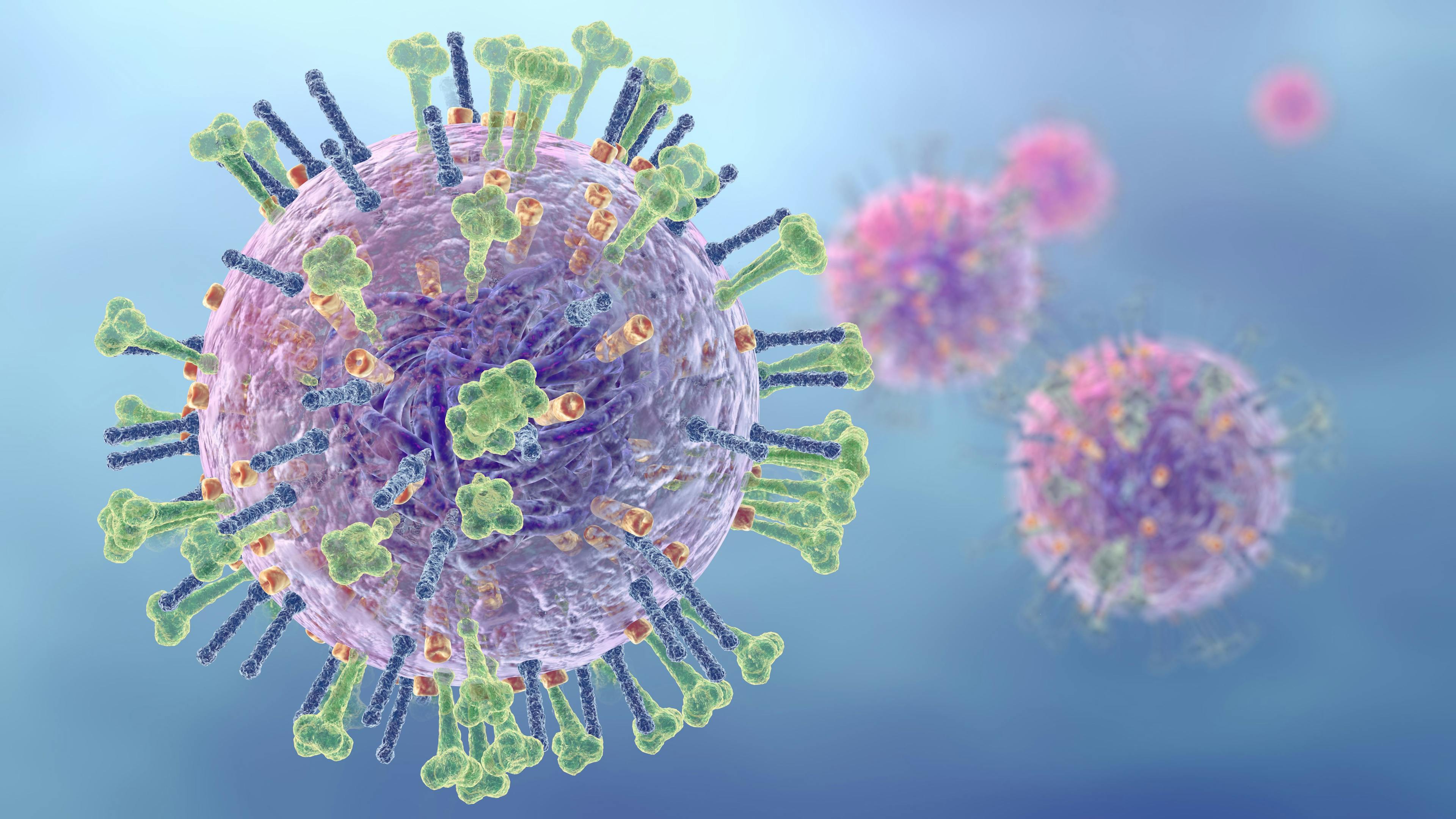 Illustration of the influenza virus.