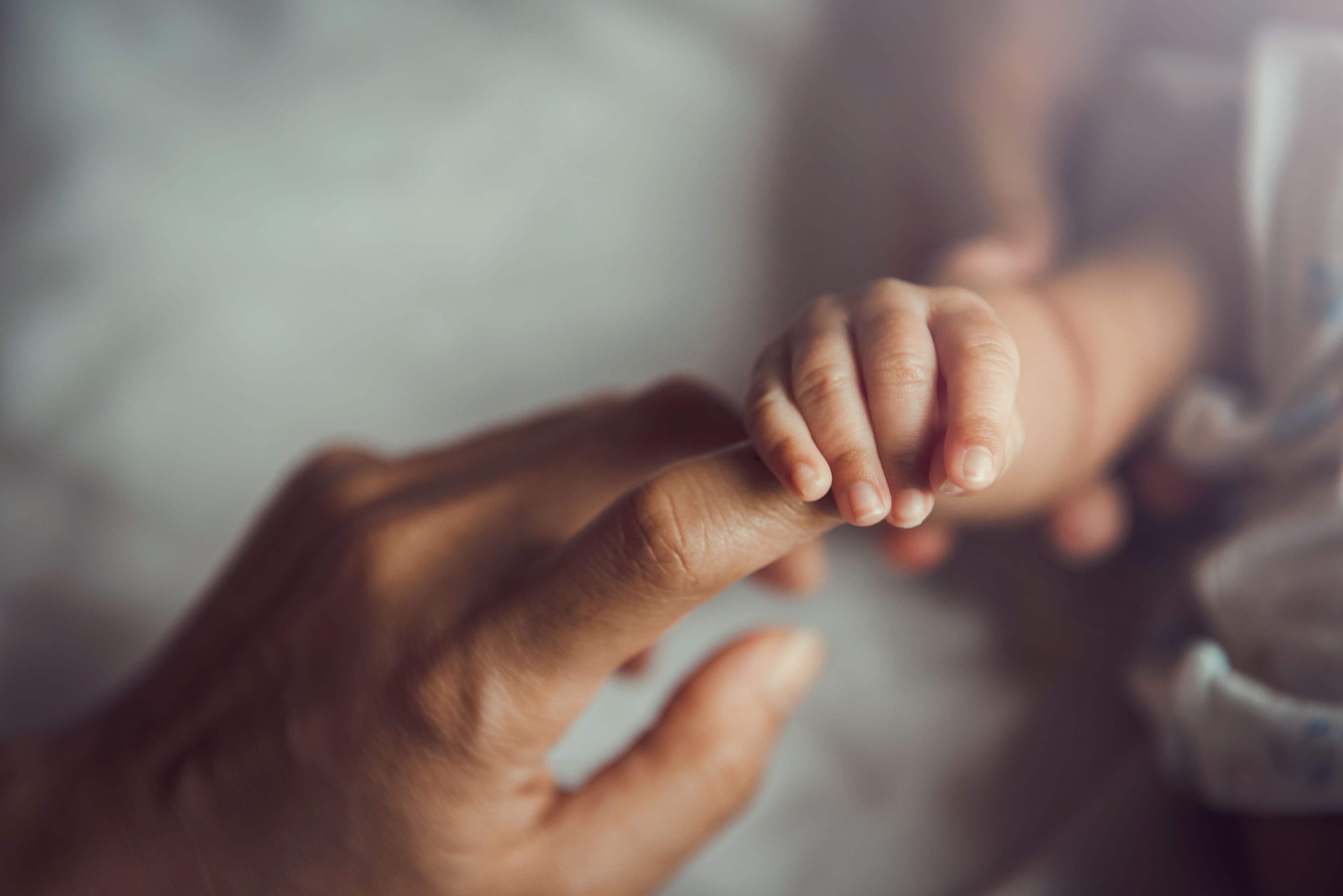 Newborn baby holding mother's hand -- Image credit: Thanumporn | stock.adobe.com